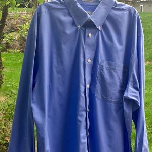 Orvis long-sleeved cotton shirt Men XXL New! Blue